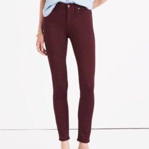 Madewell 9" High Riser Skinny Skinny Bordeaux Red